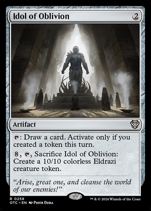 Idol of Oblivion — Outlaws of Thunder Junction Commander #258, art by Piotr Dura