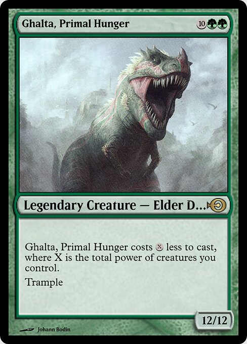 Ghalta, Primal Hunger — Magic Online Promos #66896, art by Johann Bodin