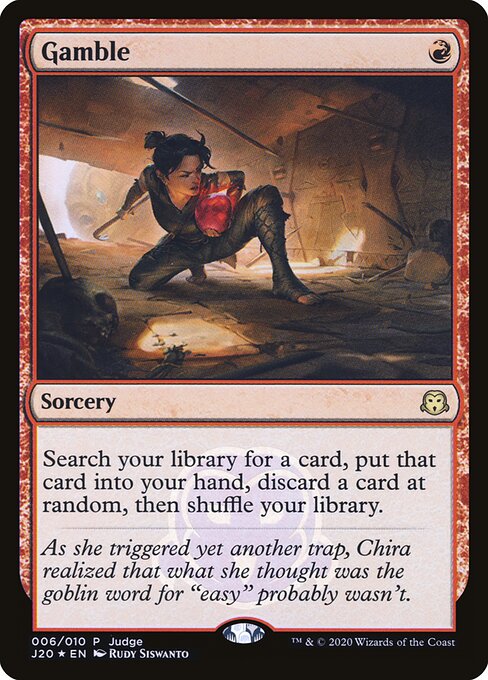 Gamble — Judge Gift Cards 2020 #6, art by Rudy Siswanto