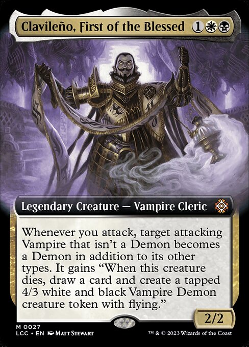 Clavileño, First of the Blessed — The Lost Caverns of Ixalan Commander #27, art by Matt Stewart