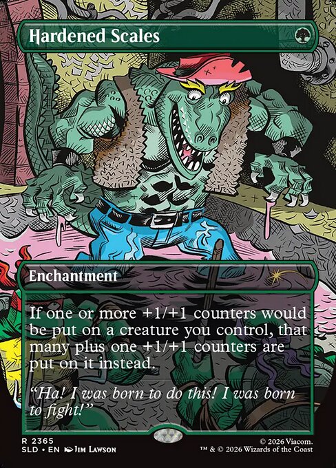 Hardened Scales — Secret Lair Drop #2365, art by Jim Lawson