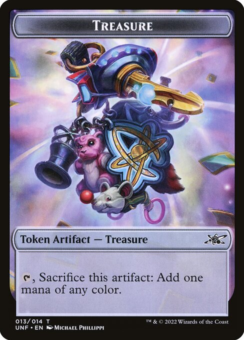Treasure — Unfinity Tokens #13, art by Michael Phillippi