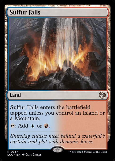Sulfur Falls — The Lost Caverns of Ixalan Commander #354, art by Cliff Childs