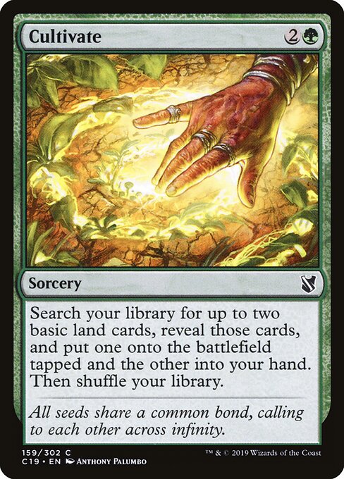 Cultivate — Commander 2019 #159, art by Anthony Palumbo