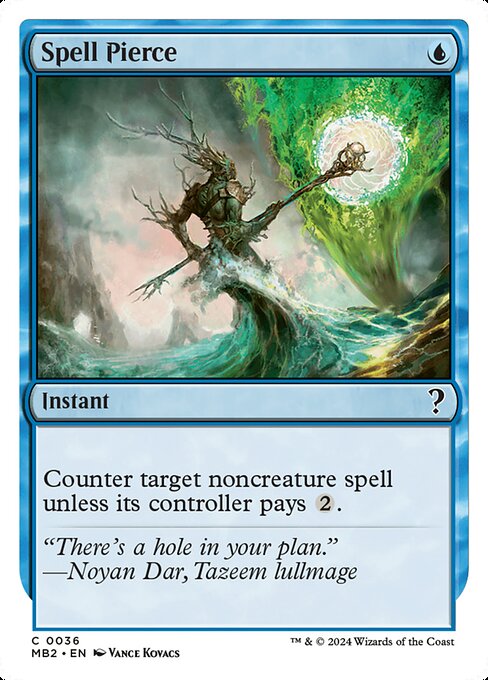 Spell Pierce — Mystery Booster 2 #36, art by Vance Kovacs