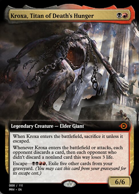 Kroxa, Titan of Death's Hunger — Magic Online Promos #79959, art by Vincent Proce