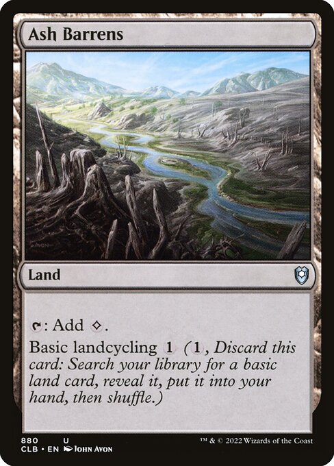 Ash Barrens — Commander Legends: Battle for Baldur's Gate #880, art by John Avon