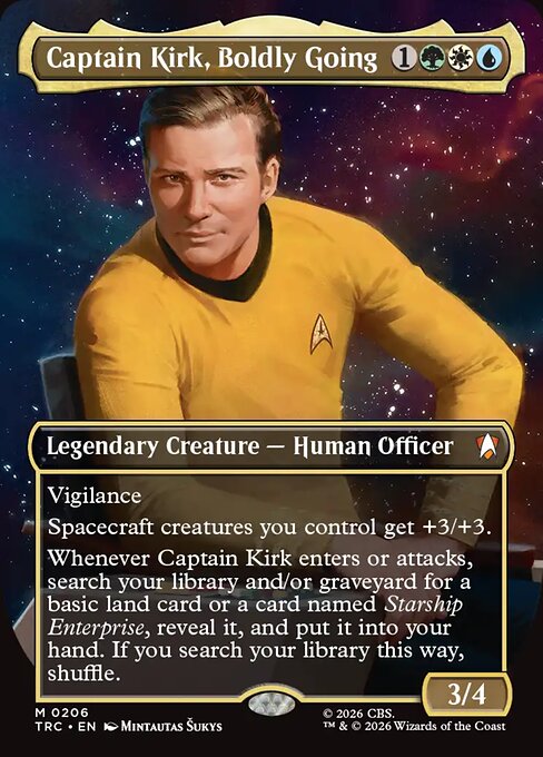 Captain Kirk, Boldly Going — Star Trek Commander #206, art by Mintautas Šukys