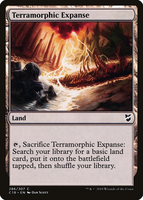 Terramorphic Expanse — Commander 2018 #286, art by Dan Murayama Scott