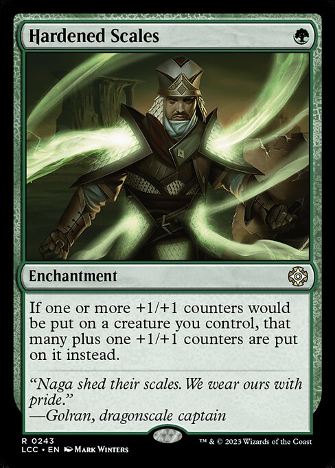 Hardened Scales — The Lost Caverns of Ixalan Commander #243, art by Mark Winters