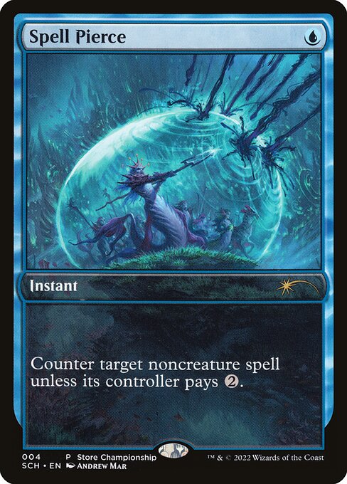 Spell Pierce — Store Championships #4, art by Andrew Mar