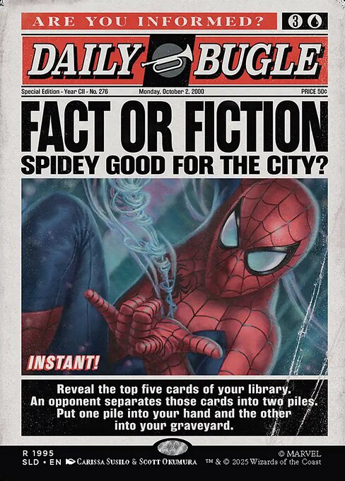 Fact or Fiction — Secret Lair Drop #1995, art by Carissa Susilo & Scott Okumura