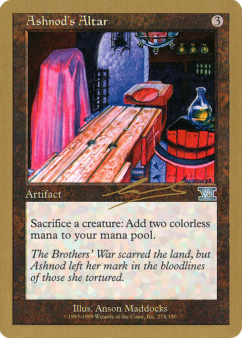 Ashnod's Altar — World Championship Decks 2000 #nl274, art by Anson Maddocks