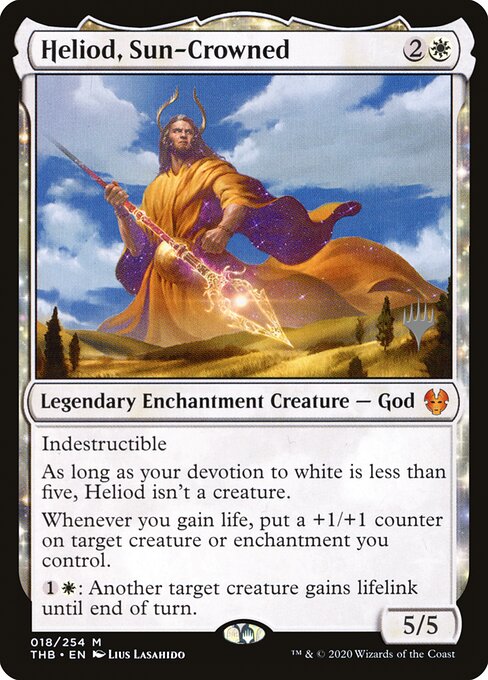 Heliod, Sun-Crowned — Theros Beyond Death Promos #18p, art by Lius Lasahido