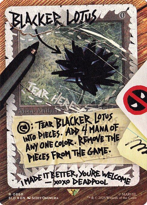 Blacker Lotus — Secret Lair Drop #869, art by Scott Okumura