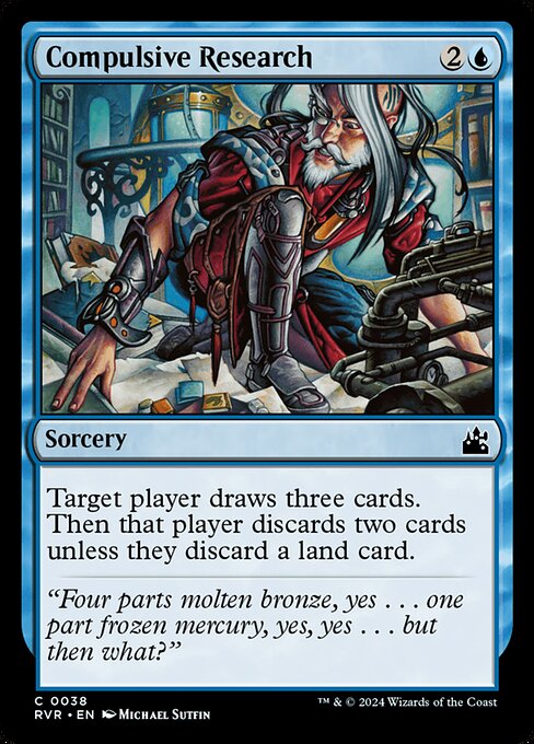 Compulsive Research — Ravnica Remastered #38, art by Michael Sutfin