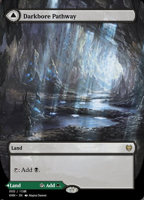 Darkbore Pathway // Slitherbore Pathway — Magic Online Promos #88406, art by Alayna Danner