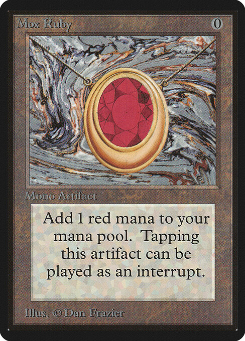 Mox Ruby — Limited Edition Beta #265, art by Dan Frazier