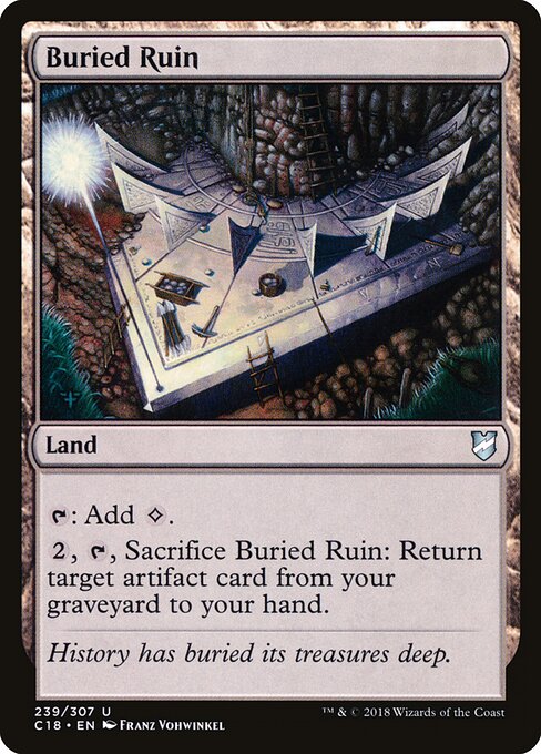 Buried Ruin — Commander 2018 #239, art by Franz Vohwinkel