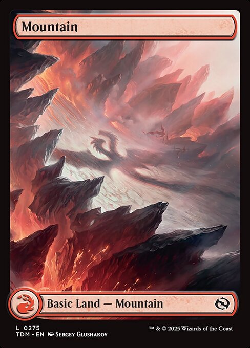 Mountain — Tarkir: Dragonstorm #275, art by Sergey Glushakov