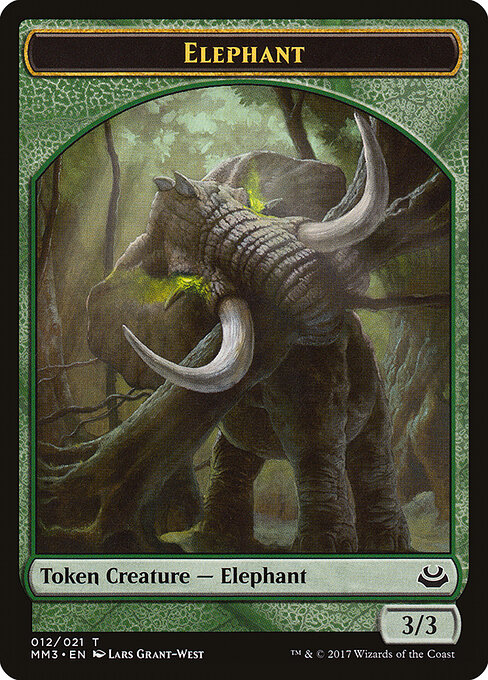 Elephant — Modern Masters 2017 Tokens #12, art by Lars Grant-West