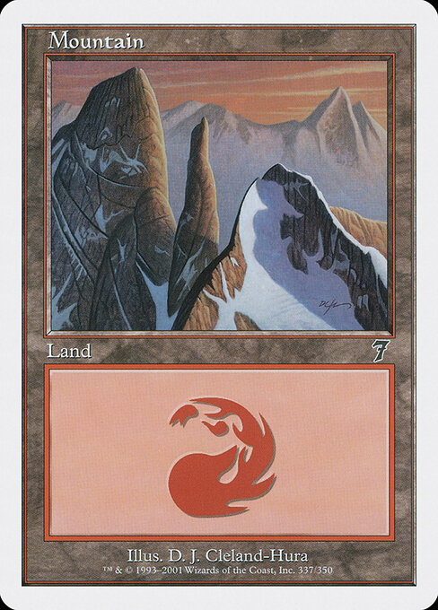 Mountain — Seventh Edition #337, art by D. J. Cleland-Hura