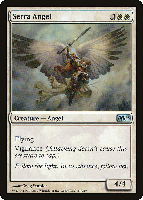 Serra Angel — Magic 2013 #31, art by Greg Staples