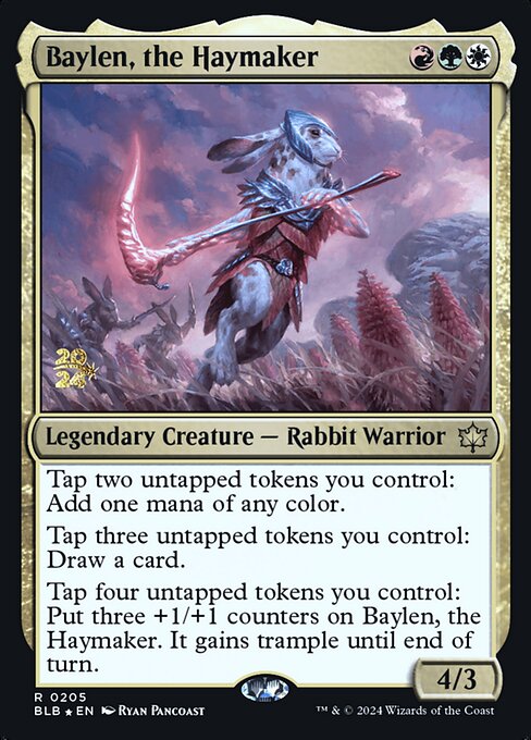 Baylen, the Haymaker — Bloomburrow Promos #205s, art by Ryan Pancoast