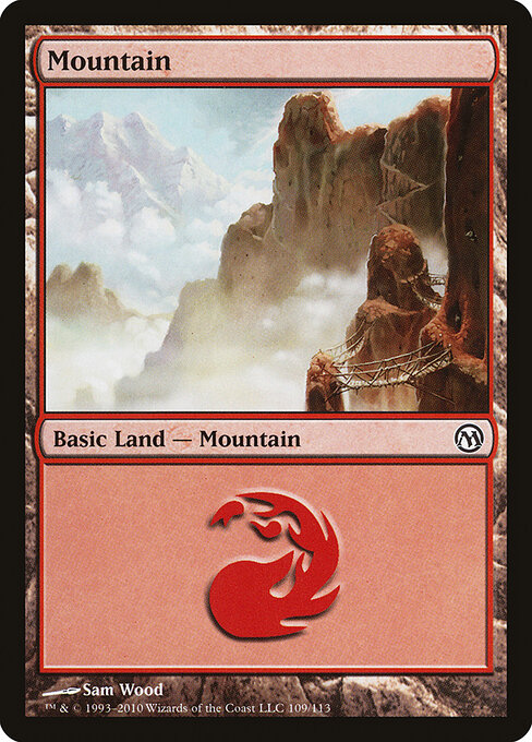 Mountain — Duels of the Planeswalkers #109, art by Sam Wood