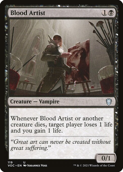 Blood Artist — Crimson Vow Commander #119, art by Johannes Voss