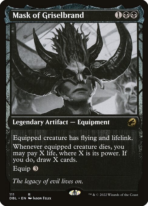 Mask of Griselbrand — Innistrad: Double Feature #111, art by Jason Felix