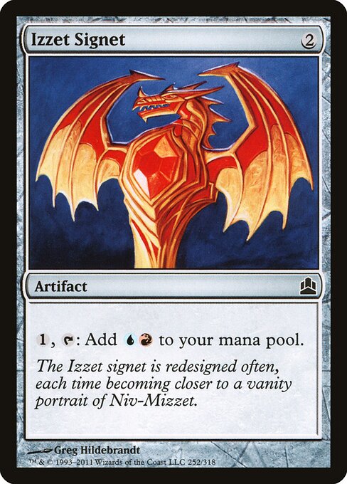 Izzet Signet — Commander 2011 #252, art by Greg Hildebrandt