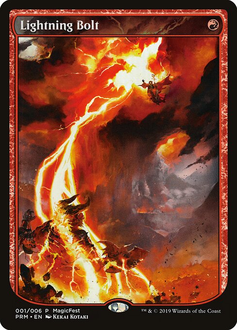 Lightning Bolt — MagicFest 2019 #1, art by Kekai Kotaki