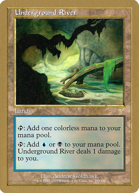 Underground River — World Championship Decks 2002 #cr350, art by Andrew Goldhawk