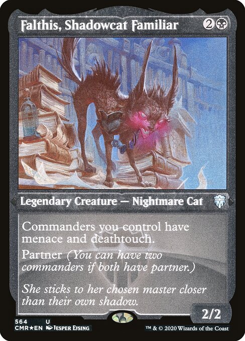 Falthis, Shadowcat Familiar — Commander Legends #564, art by Jesper Ejsing